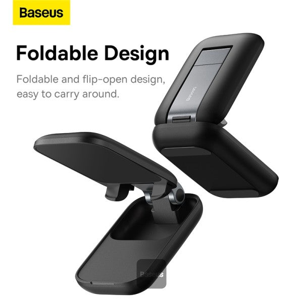 SUPORT Telefon Baseus Seashell Series Folding, pt. SmartPhone, pentru birou, negru "B10551500111-00" - 6932172630188