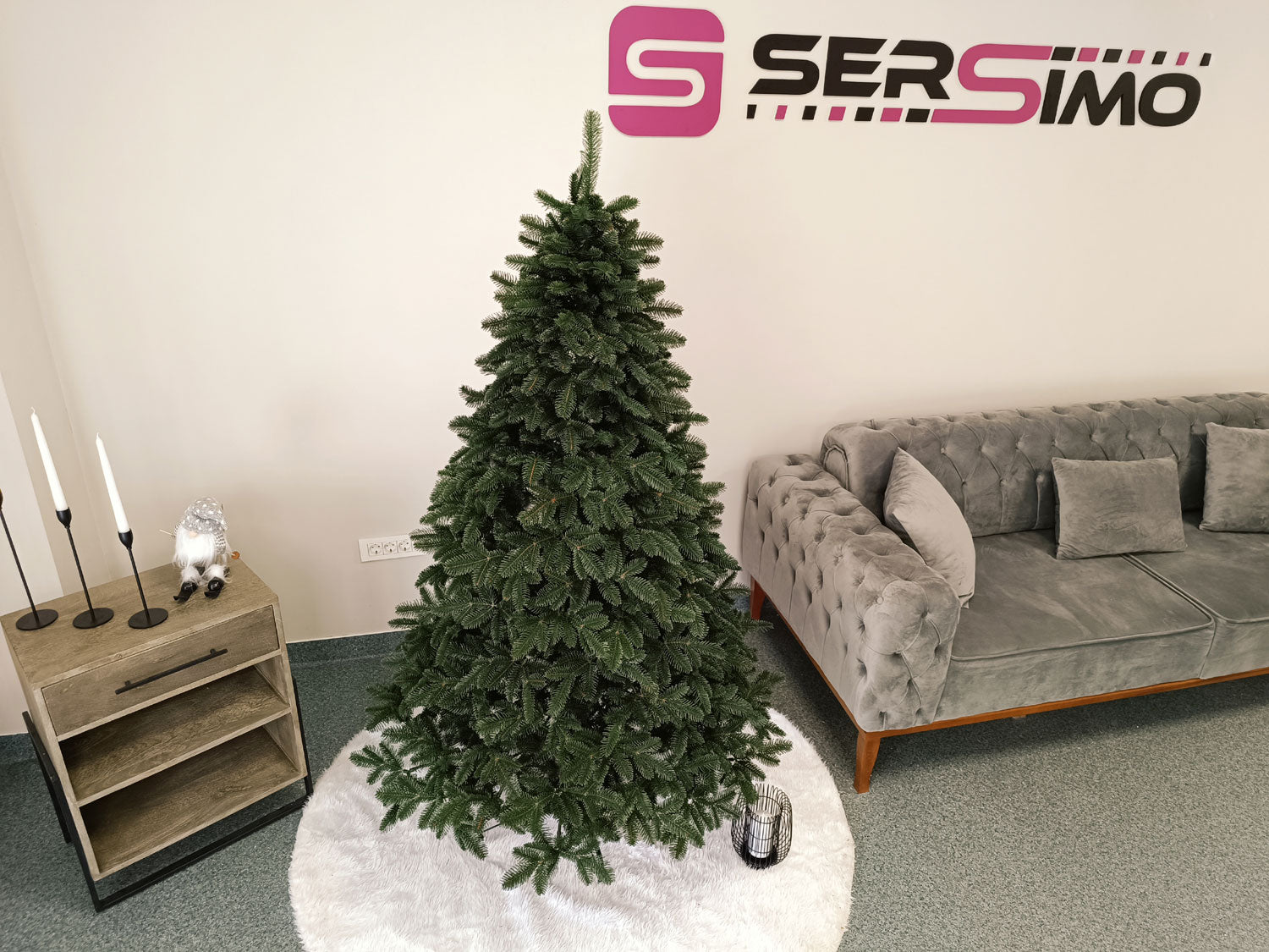 Brad artificial Christmas Deluxe by Sersimo, Canada verde, 3D, 180cm