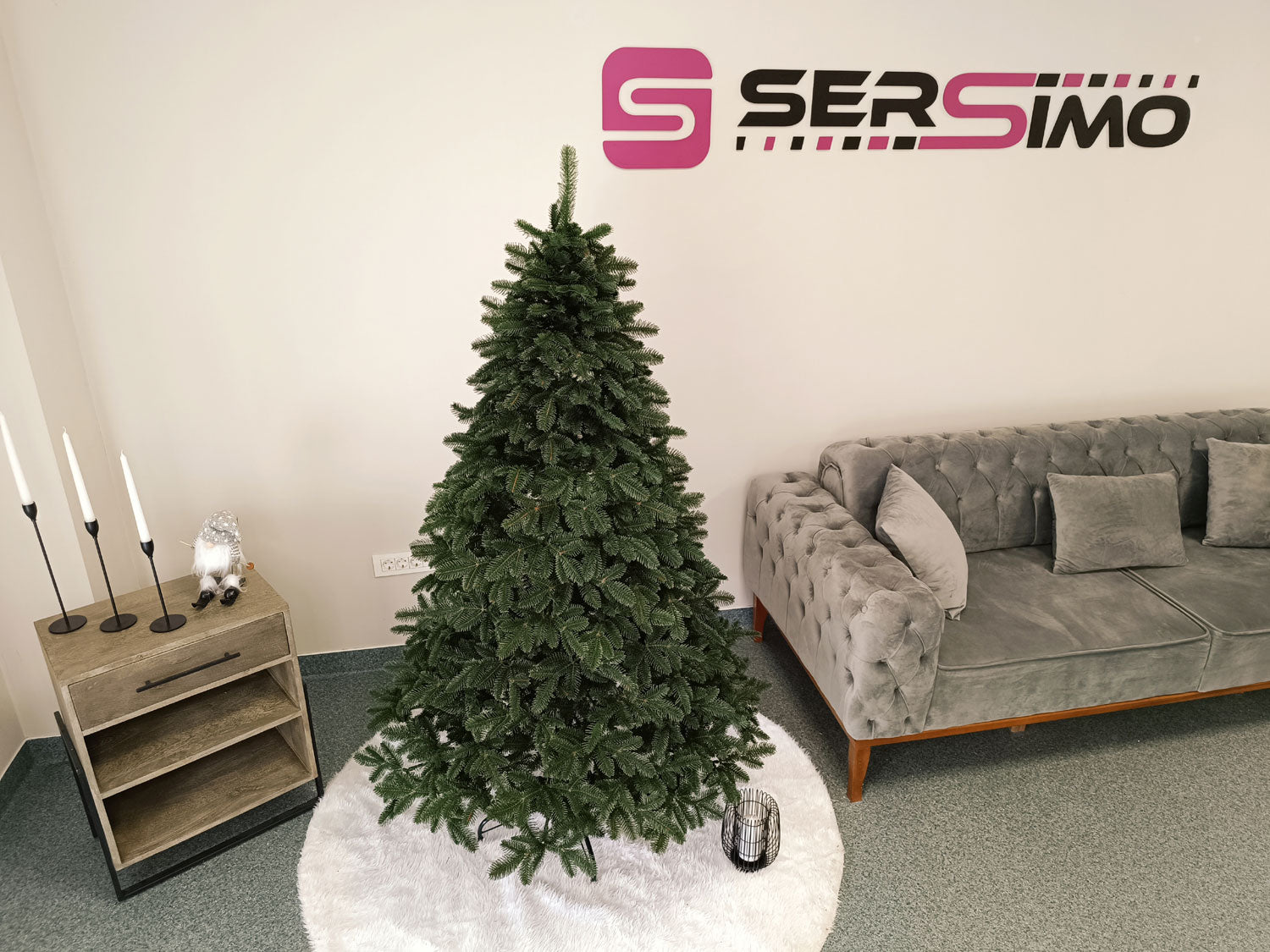 Brad artificial Christmas Deluxe by Sersimo, Canada verde, 3D, 180cm