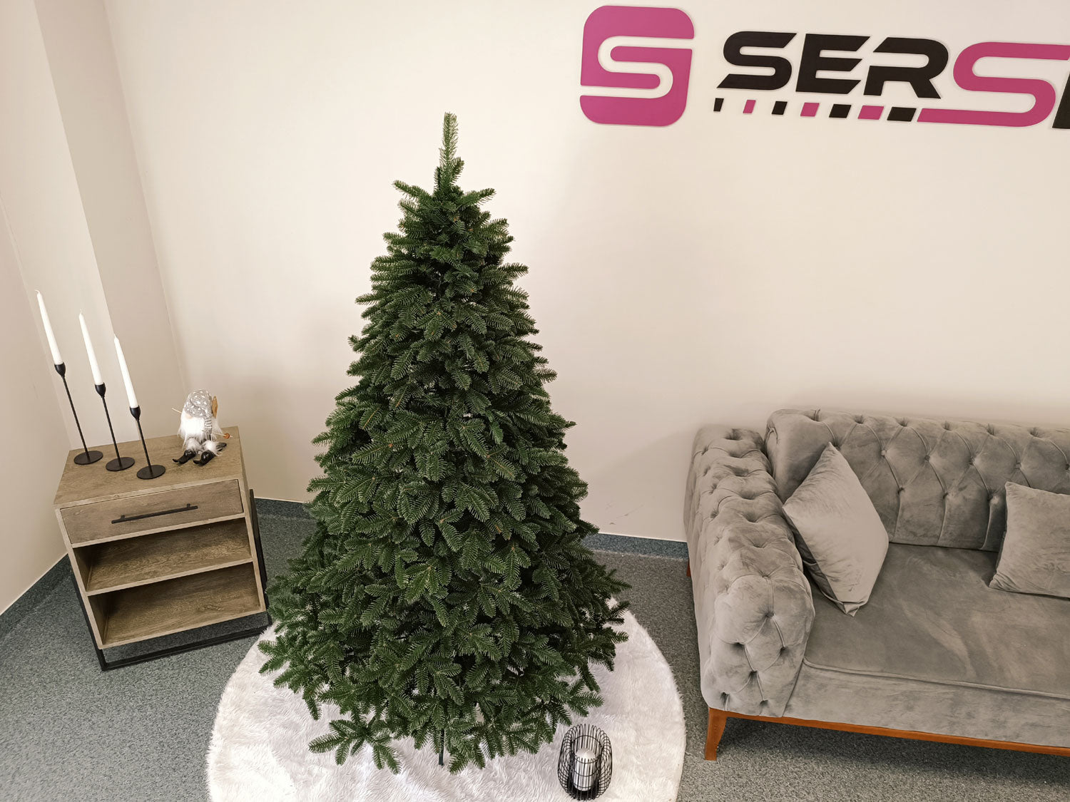 Brad artificial Christmas Deluxe by Sersimo, Canada verde, 3D, 180cm