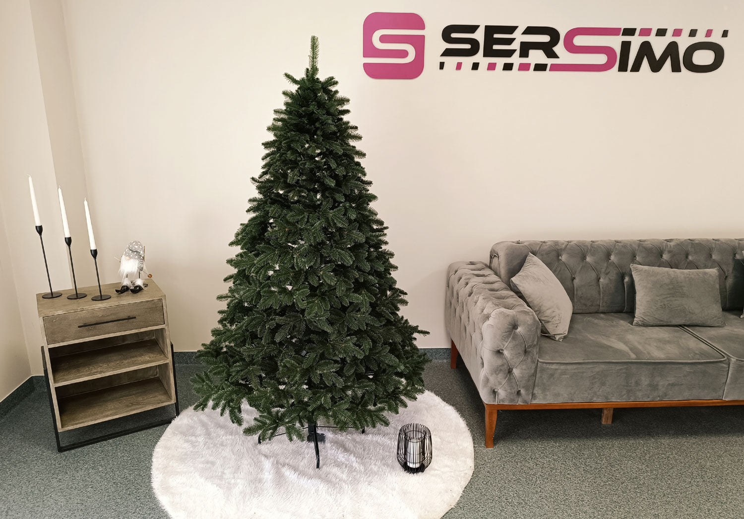 Brad artificial Christmas Deluxe by Sersimo, Canada verde, 3D, 180cm