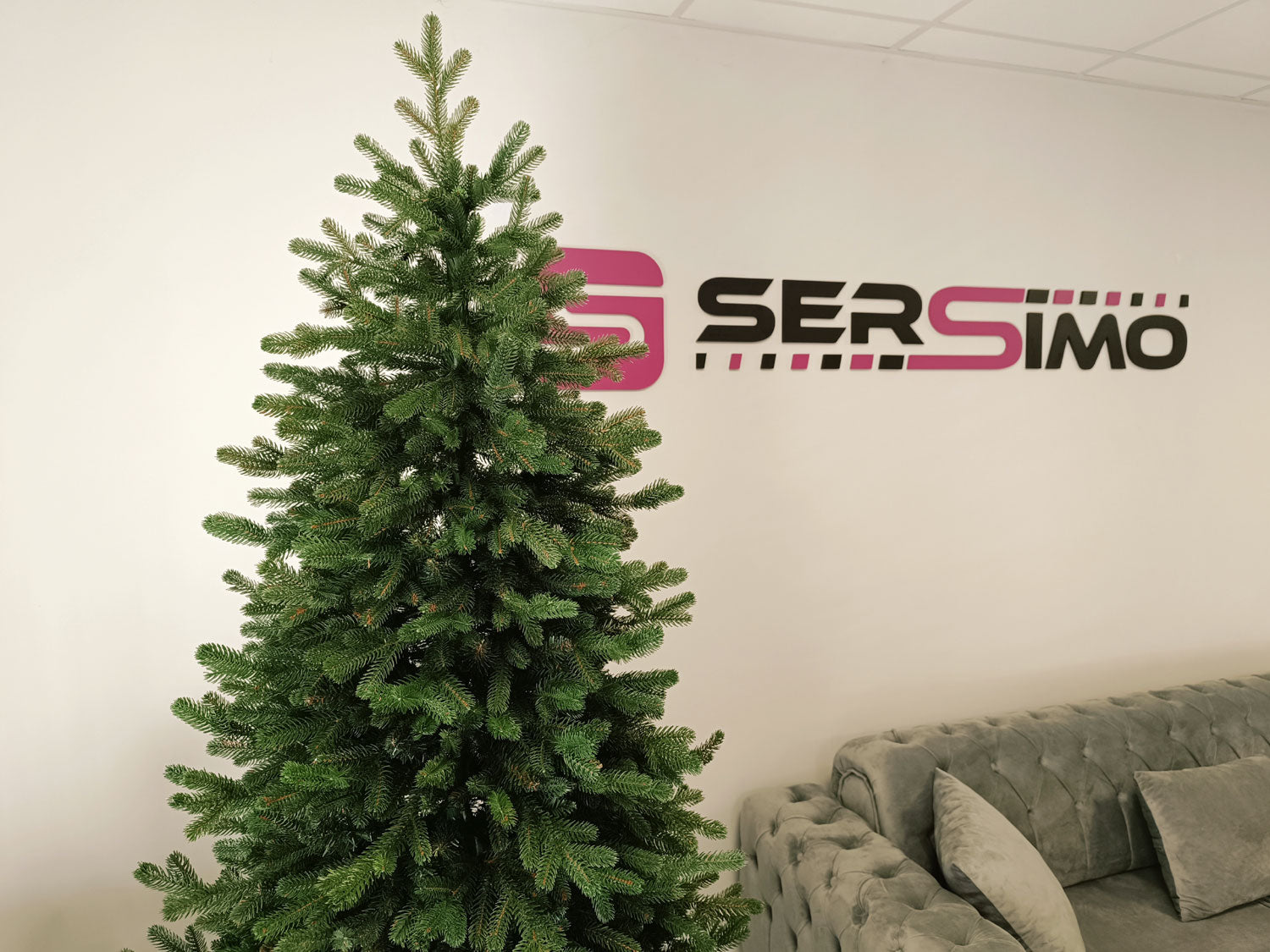 Brad artificial Christmas Deluxe by Sersimo, Viena Slim, 2D+3D, 180cm
