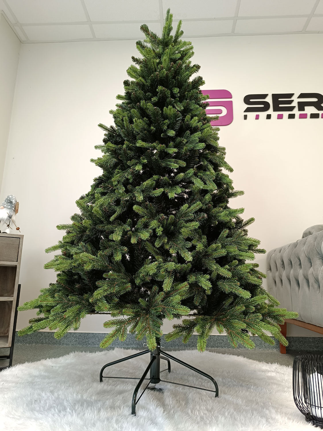 Brad artificial Christmas Deluxe by Sersimo, Carpati cu varfuri verzi, 2D+3D, 180cm