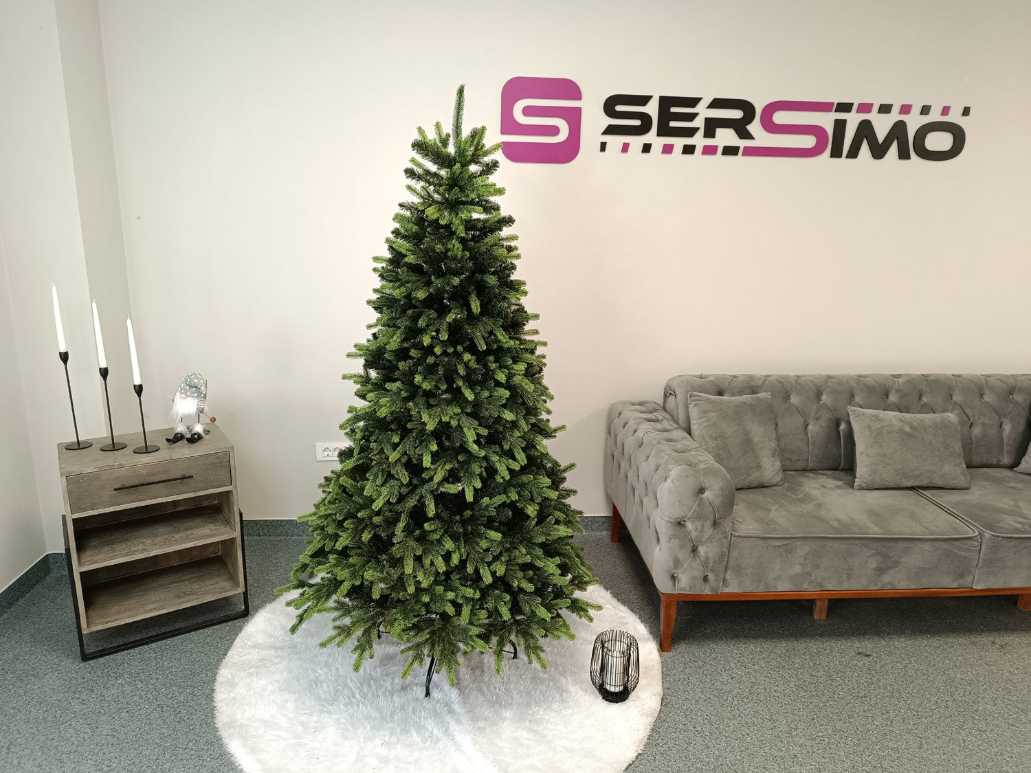 Brad artificial Christmas Deluxe by Sersimo, Carpati cu varfuri verzi, 2D+3D, 180cm