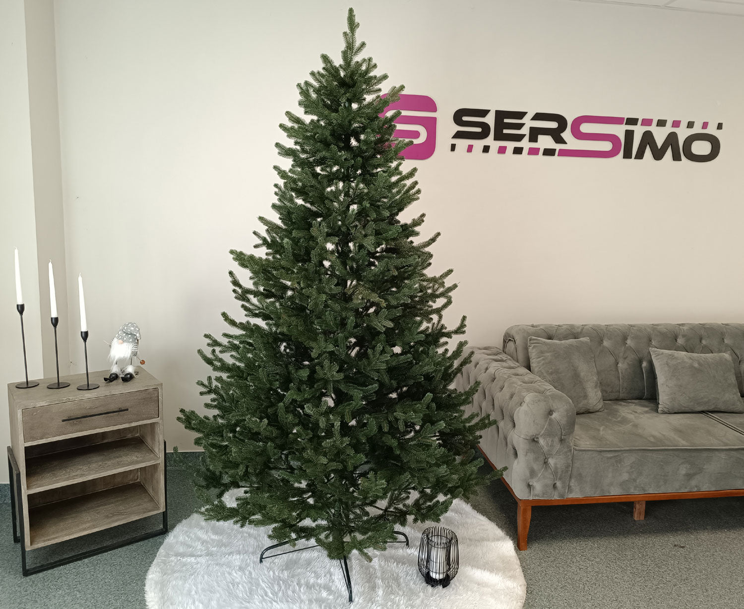 Brad artificial Christmas Deluxe by Sersimo, Viena verde, 3D, 210cm