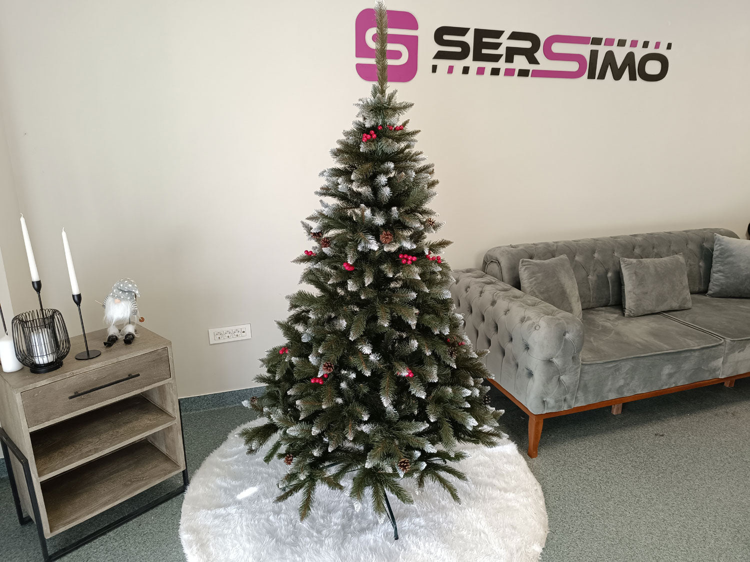 Brad artificial Christmas Deluxe by Sersimo, Frasin de Munte, 2D, 180cm