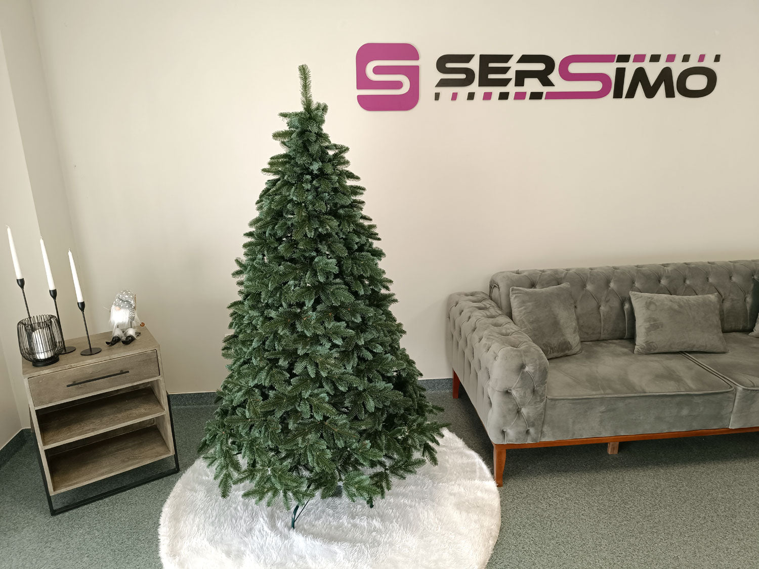 Brad artificial Christmas Deluxe by Sersimo, Canada argintiu, 3D,180cm