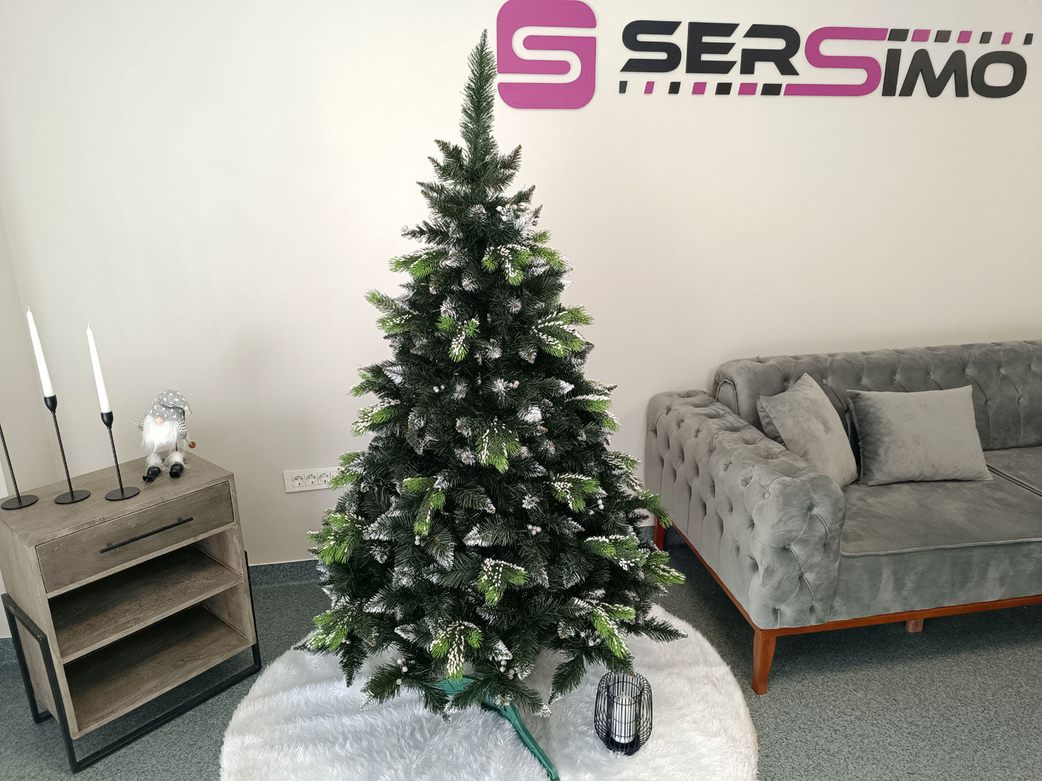 Brad artificial Christmas Deluxe by Sersimo, Diamant, 2D+3D, 180cm