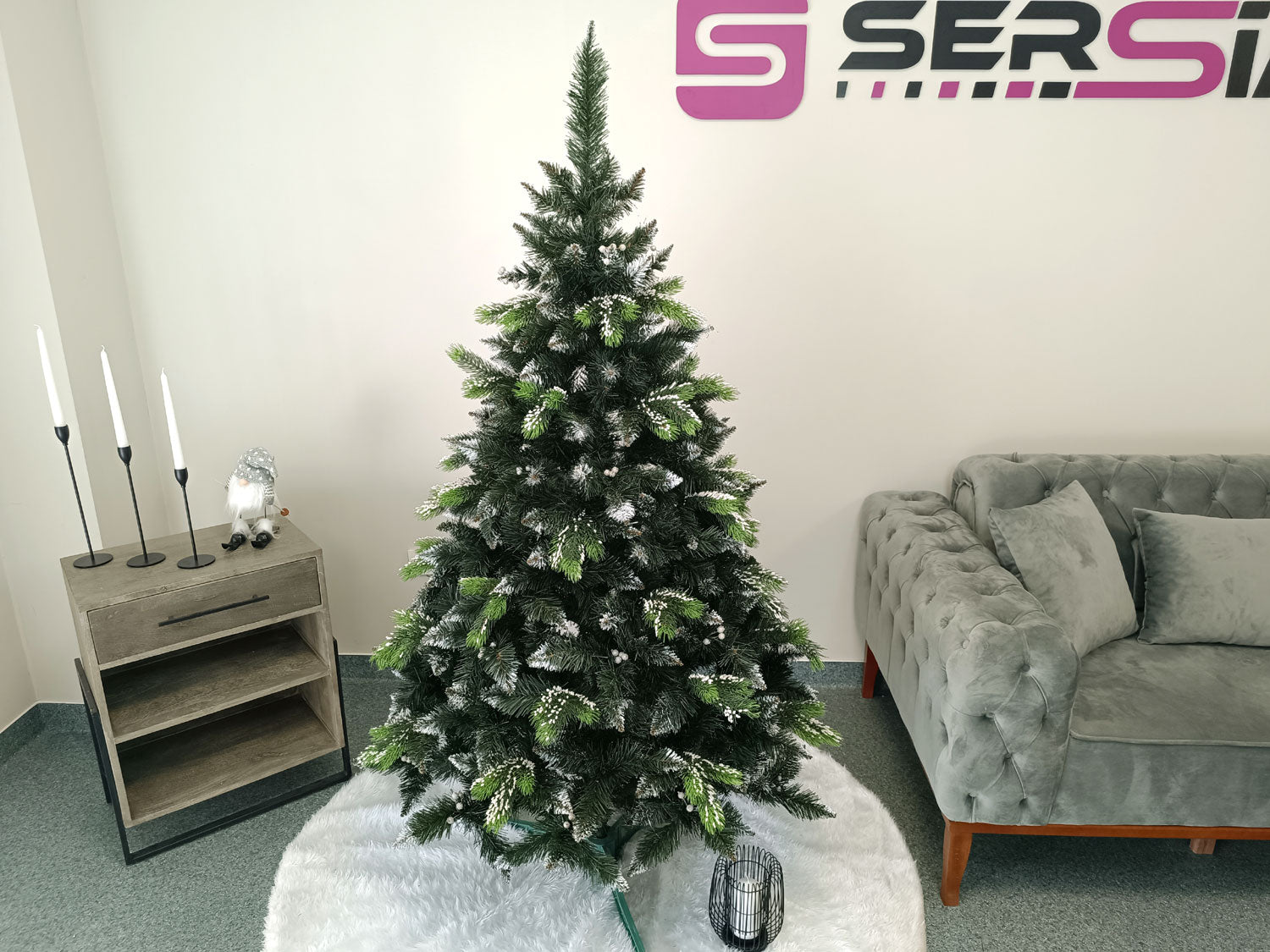 Brad artificial Christmas Deluxe by Sersimo, Diamant, 2D+3D, 180cm