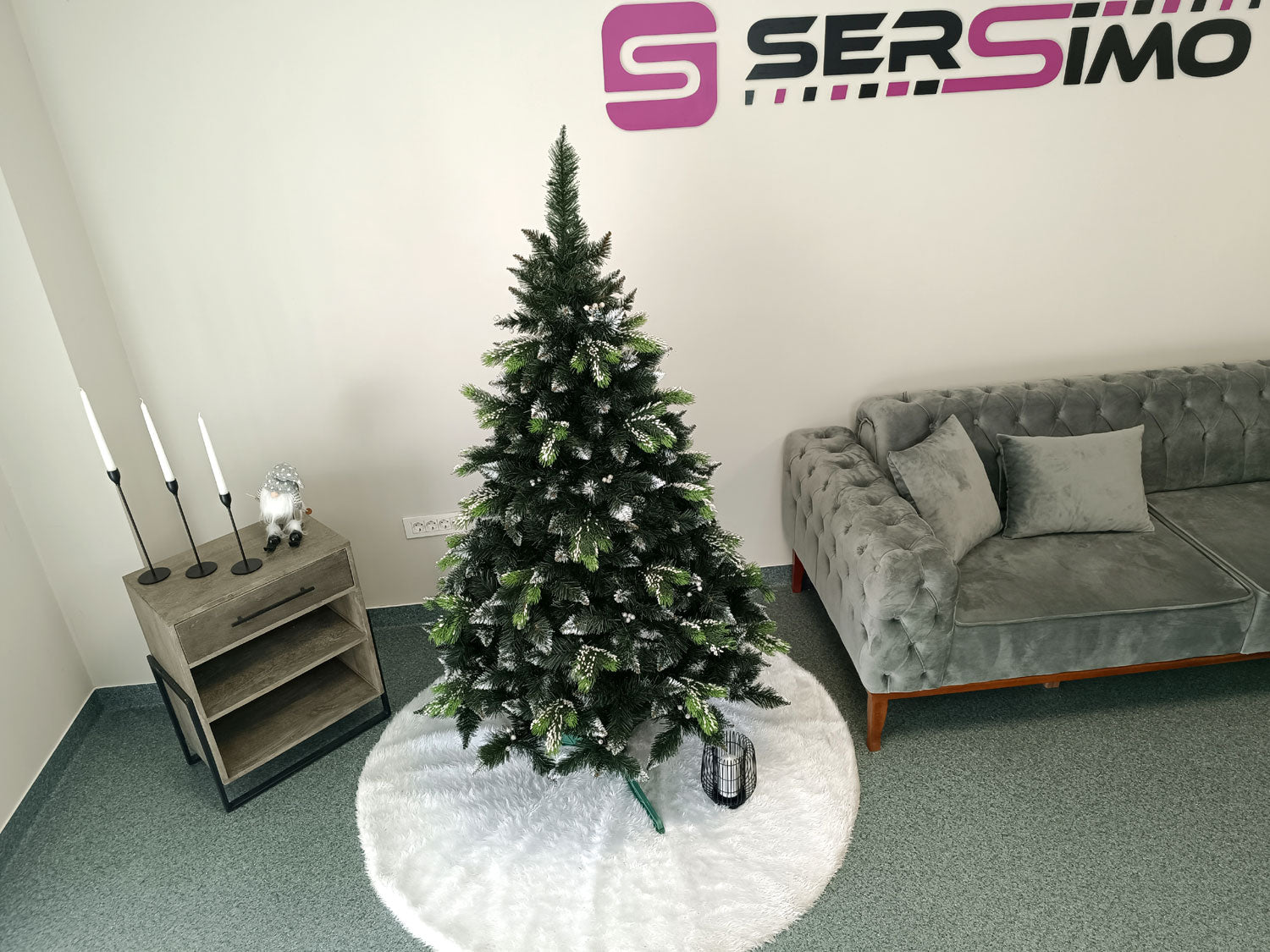 Brad artificial Christmas Deluxe by Sersimo, Diamant, 2D+3D, 180cm