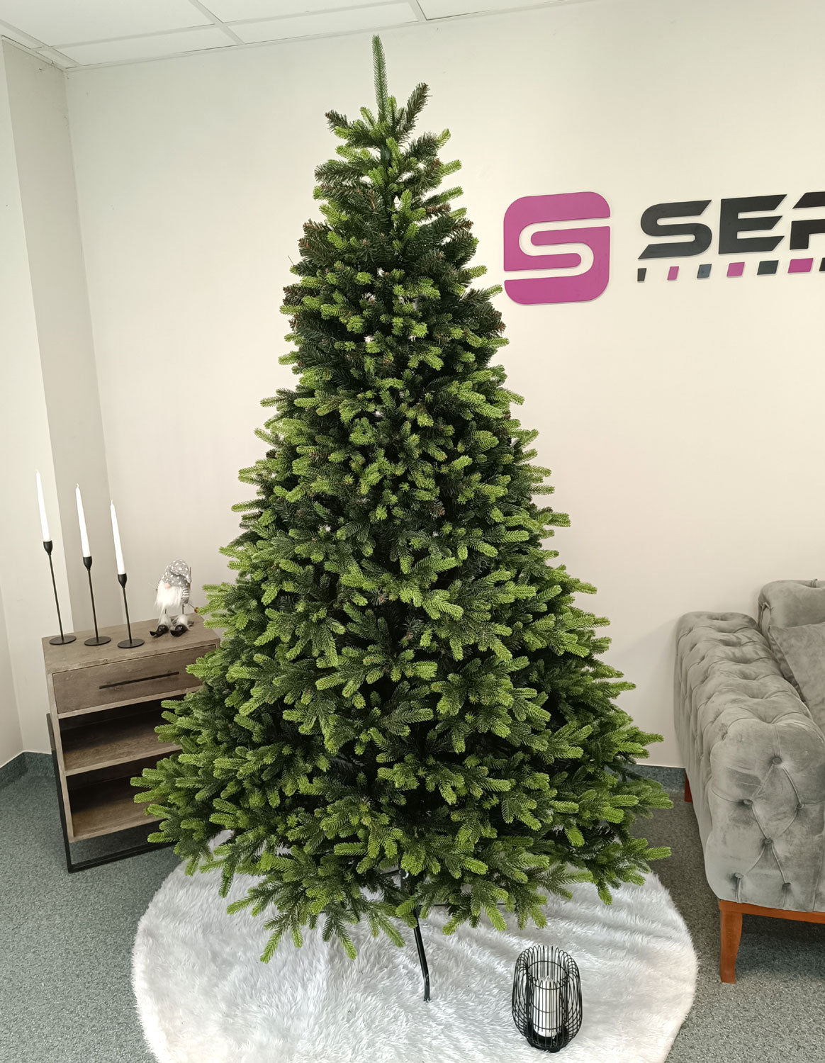 Brad artificial Christmas Deluxe by Sersimo, Carpati cu varfuri verzi, 2D+3D, 230cm