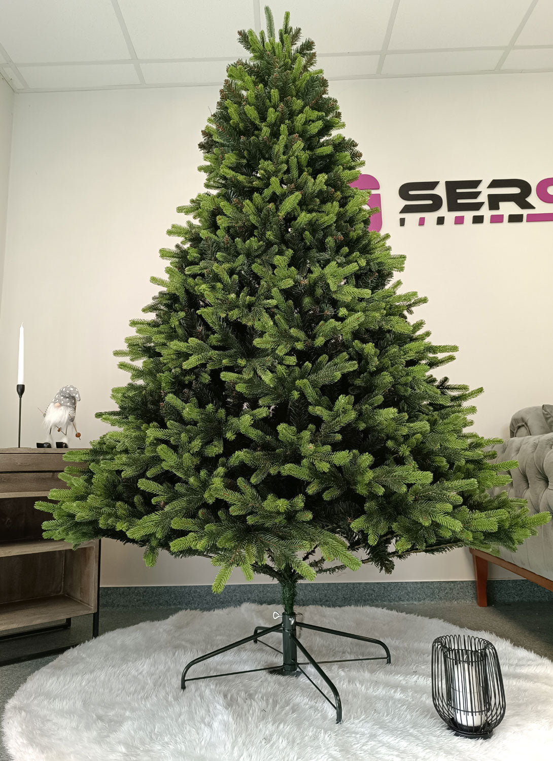 Brad artificial Christmas Deluxe by Sersimo, Carpati cu varfuri verzi, 2D+3D, 230cm