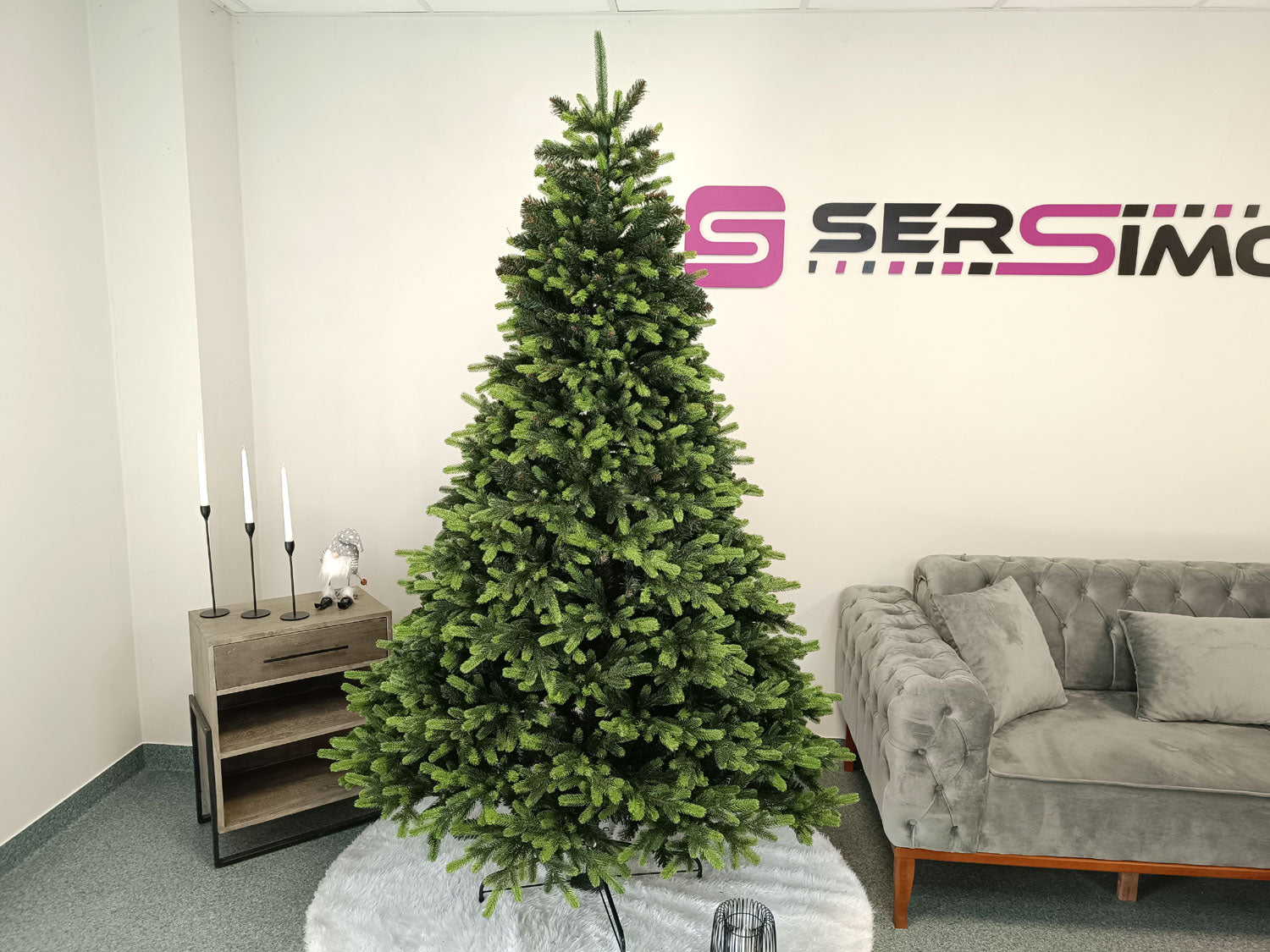 Brad artificial Christmas Deluxe by Sersimo, Carpati cu varfuri verzi, 2D+3D, 230cm