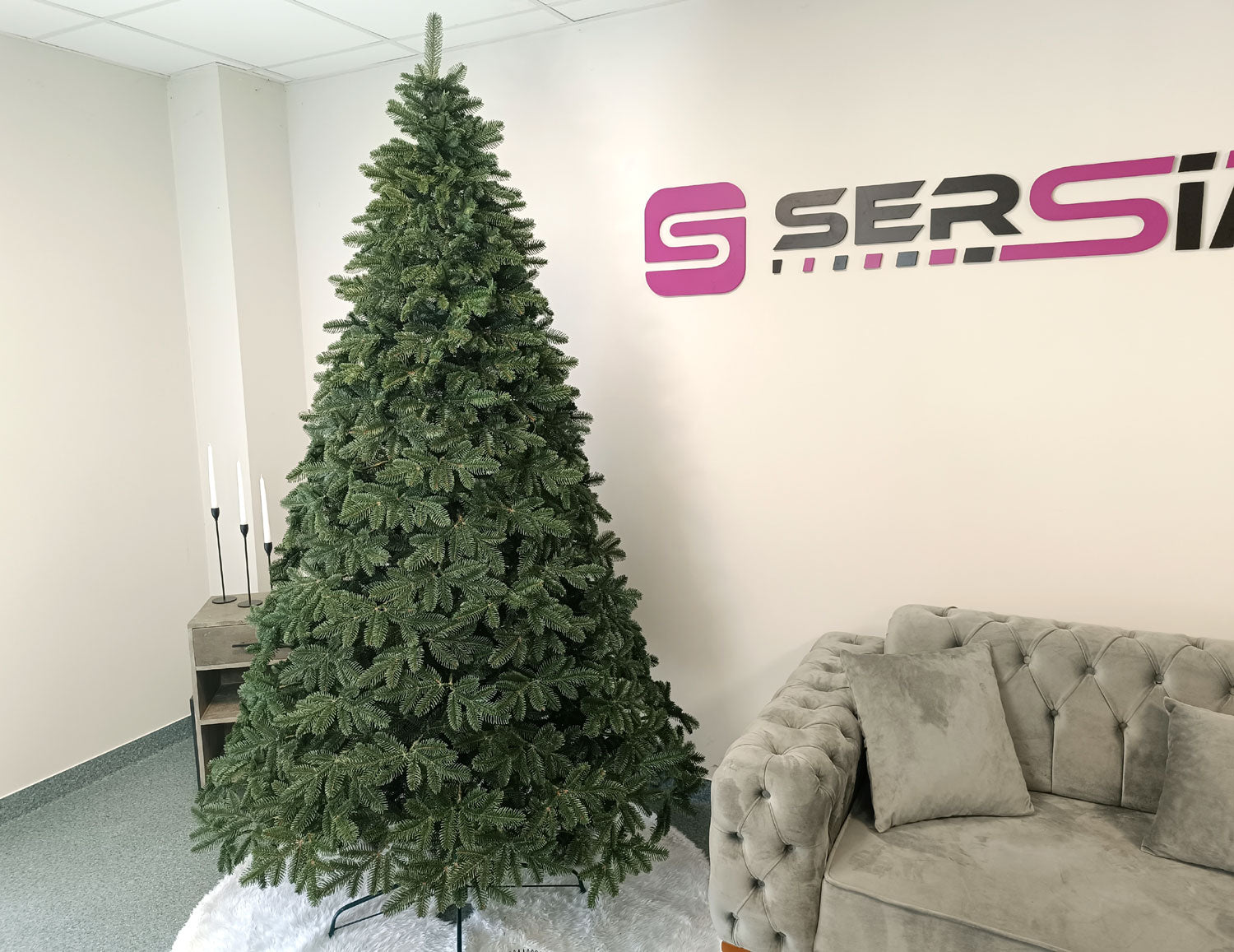 Brad artificial Christmas Deluxe by Sersimo, Canada verde, 3D, 230cm