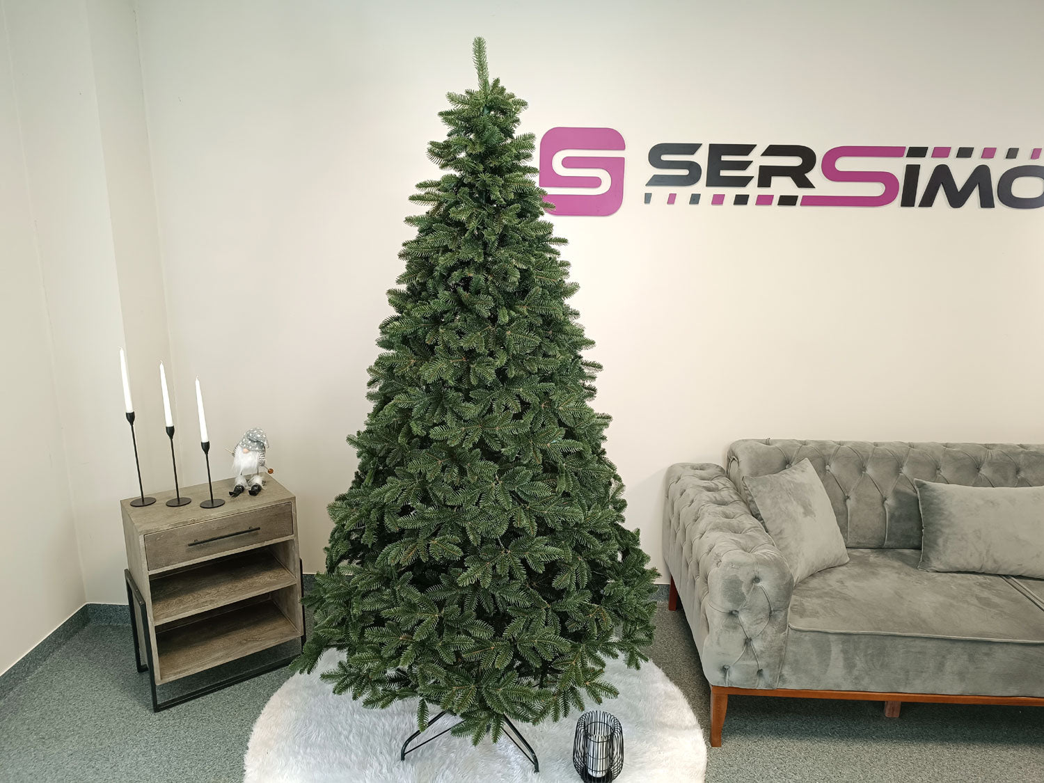 Brad artificial Christmas Deluxe by Sersimo, Canada verde, 3D, 210cm