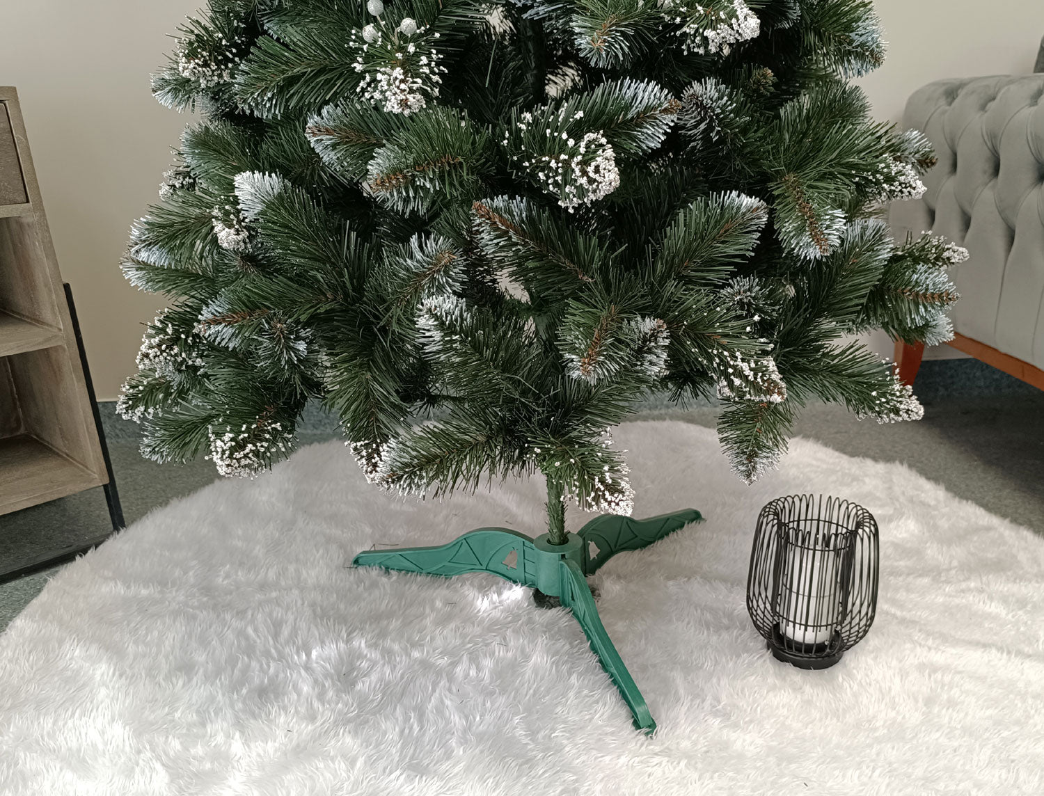 Brad artificial Christmas Deluxe by Sersimo, Crystal nins cu merisoare, 2D, 180cm