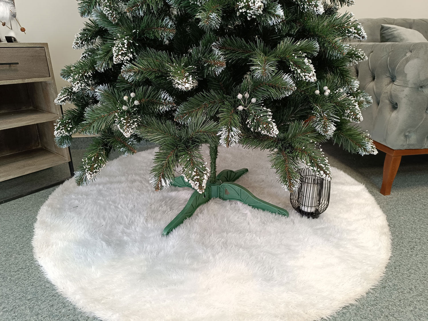 Brad artificial Christmas Deluxe by Sersimo, Crystal nins cu merisoare, 2D, 220cm