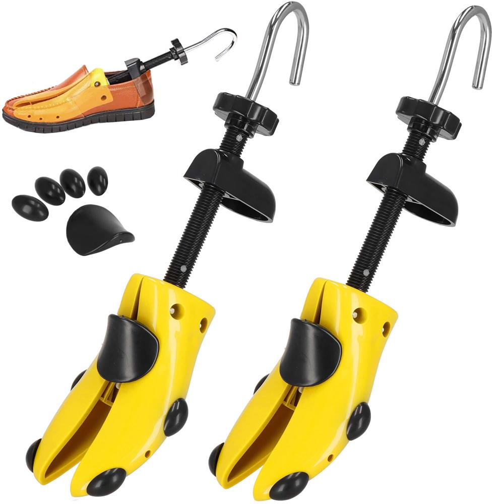 Set 2 sanuri pentru largit si alungit pantofi, din plastic, marime 44-46, galben