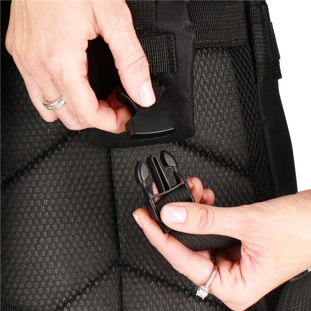 Rucsac militar pentru drumetie, impermeabil, ultra usor, 4 compartimente, culoare negru