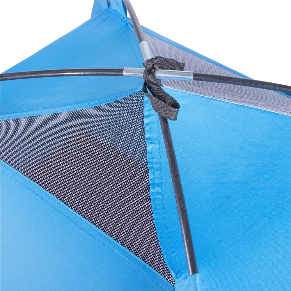 Cort plaja sau camping, impemeabil, cu protectie UV, 2 locuri, 200x150x110cm, albastru