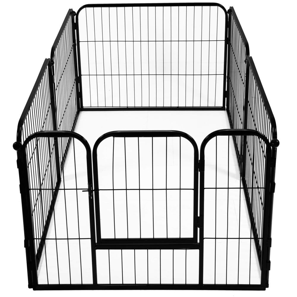 Tarc pentru animale de companie, din fier, forma configurabila, cu usa de acces, 3XL, 165x80x60cm, negru