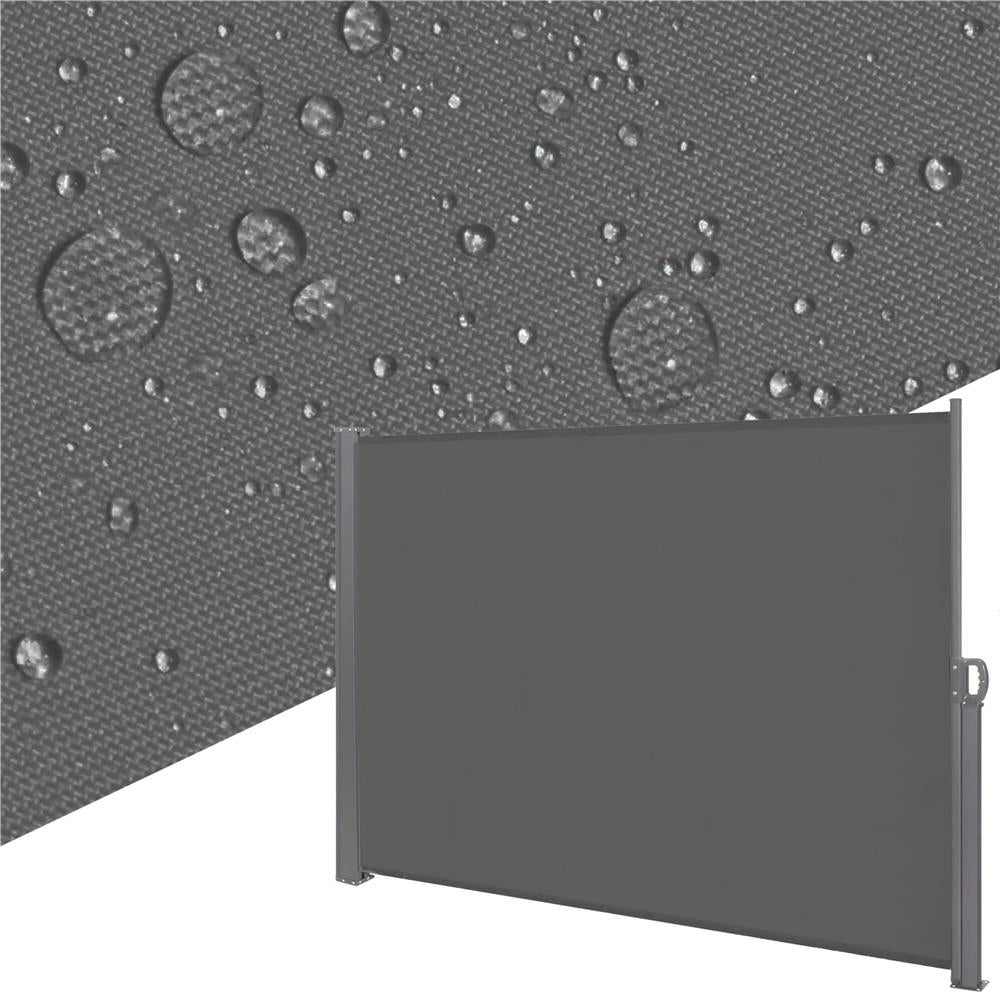 Paravan lateral pentru intimitate, extensibil, sistem fixare inclus, 200x300cm, gri inchis - 16