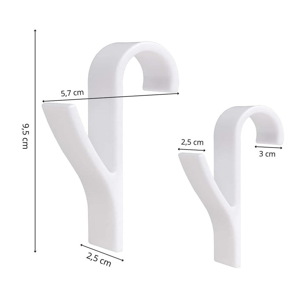 Set 2 carlige pentru calorifer, tip cuier pentru prosoape, din plastic, alb