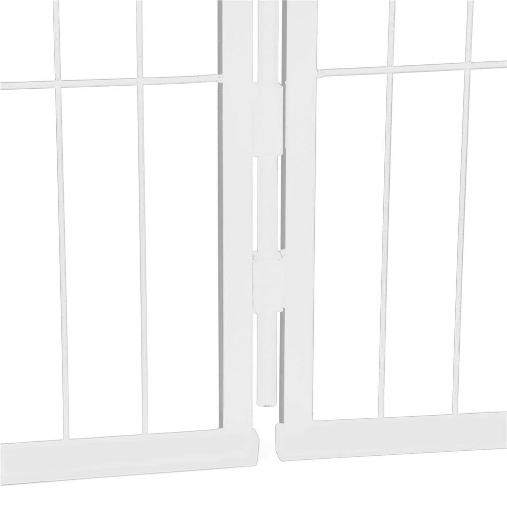 Tarc pentru animale de companie, din fier, forma configurabila, cu usa de acces, 4XL, 184x100x93cm, alb