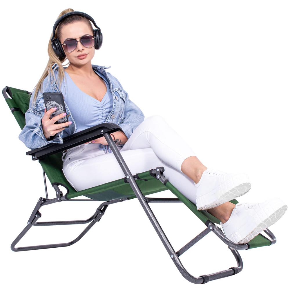 Sezlong pliabil SERSIMO GC5, Relax Zero Gravity, 80x60x153cm, Verde