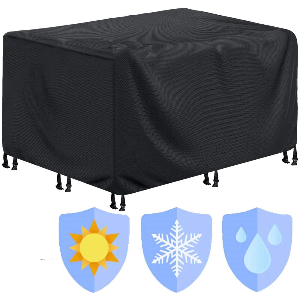 Husa mobilier gradina, impermeabila, cu protectie UV, 250x200x80cm, negru