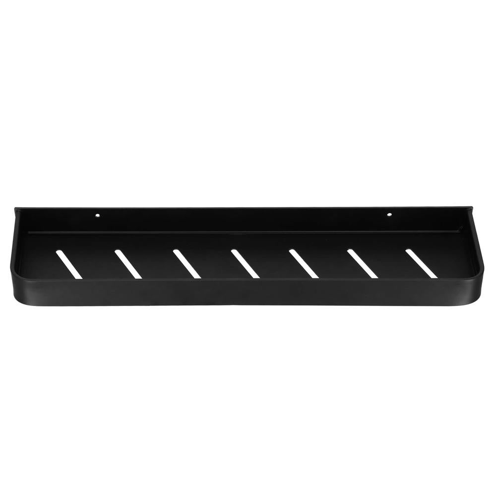 Raft de baie cu 2 sisteme instalare pe perete, aluminiu, 50x12x4cm, negru
