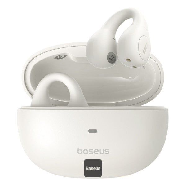 CASTI Baseus AirGo AS01 Open-Ear TWS, pt smartphone, wireless, bluetooth 5.3, microfon pe casca, 25 ore durata baterie, alb "A00069101223-00" (timbru verde 0.18 lei) - 6932172655372