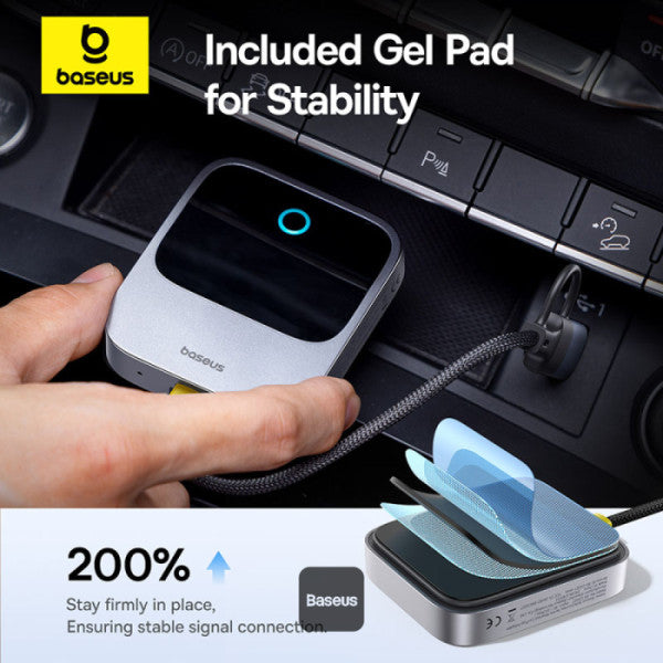 ADAPTOR CARPLAY wireless Baseus SafeJourney, transforma conexiunea Apple carplay cu fir in wireless, BT 5.0, conexiune auto USB Type-C sau USB "C10745100813-00" - 6932172662851