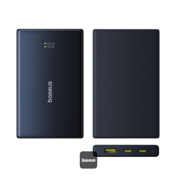 POWER BANK Baseus PicoGo, display, capacitate 10000mAh, 20W, 2 x USB Type-C, 1 x USB, total 5V/3A, include cablu Type-C to Type-C 60W lungime 30cm, negru, "P10076801123-00" - 6932172670856