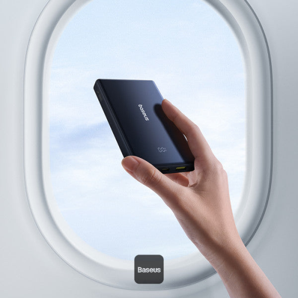 POWER BANK Baseus PicoGo, display, capacitate 10000mAh, 20W, 2 x USB Type-C, 1 x USB, total 5V/3A, include cablu Type-C to Type-C 60W lungime 30cm, negru, "P10076801123-00" - 6932172670856