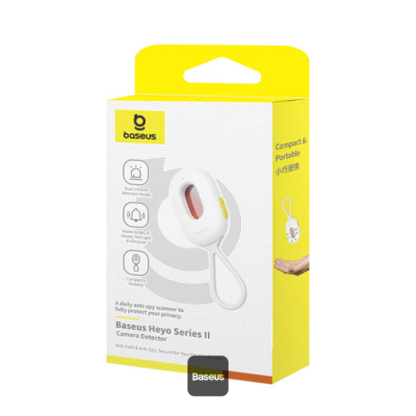 DETECTOR DE CAMERA Baseus Heyo Series II, include cablu alimentare USB la USB Type-C 0.3M, alb "L60476900211-00" - 6932172668419