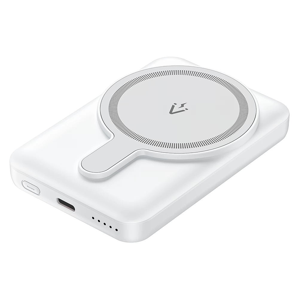 Power Bank Vention 5.000 mAh, 20W magnetic, wireless, 1 x USB-C, 166g, alb, 