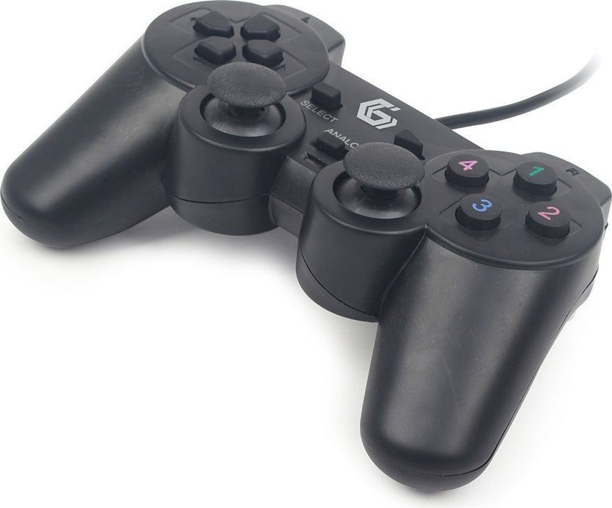GAMEPAD cu fir GEMBIRD, 2x console, PC, USB, negru, "JPD-UDV2-01"
