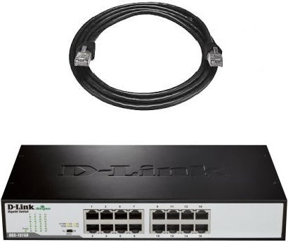 SWITCH D-LINK 16 porturi Gigabit. carcasa metalica, "DGS-1016D"