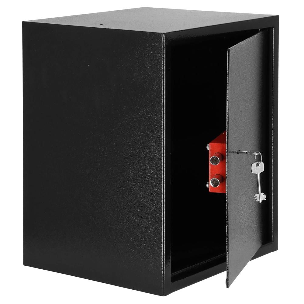 Seif standard cu cheie, 360x450x315 mm, Otel, Negru