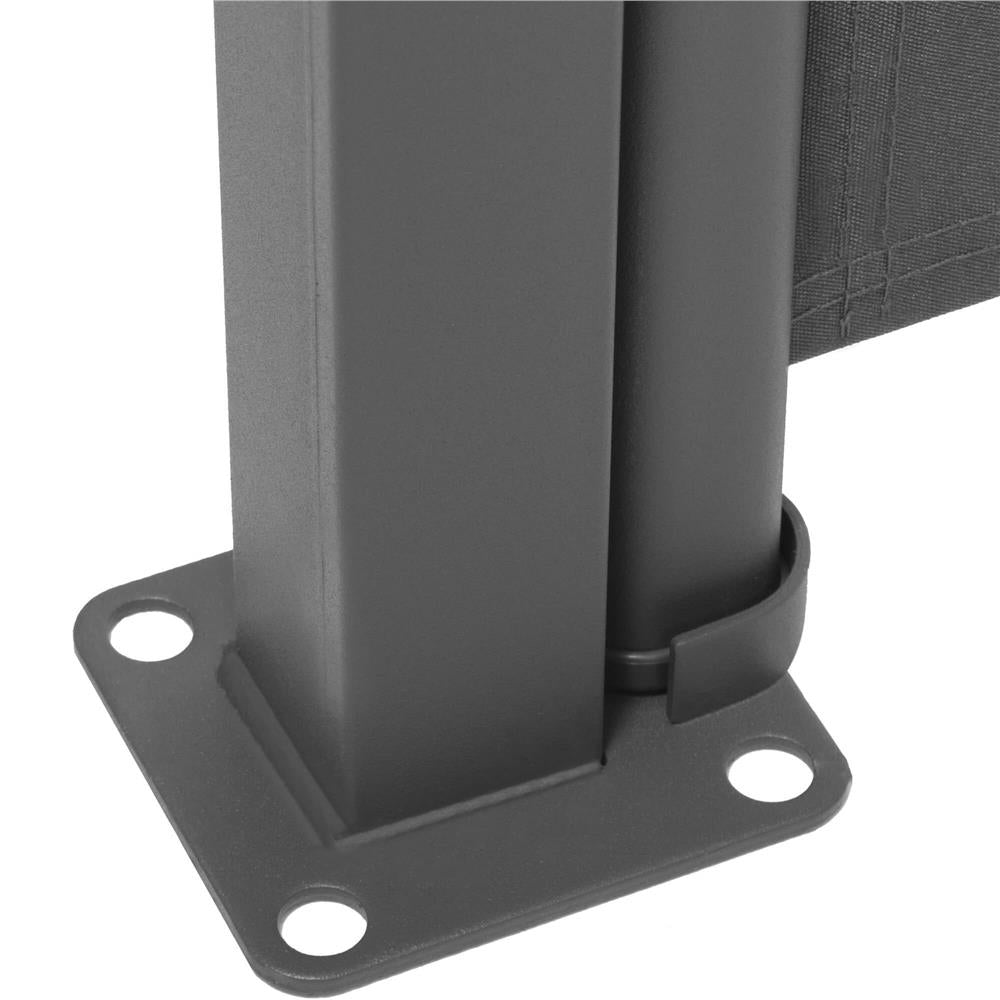 Paravan lateral pentru intimitate, extensibil, sistem fixare inclus, 200x300cm, gri inchis - 17