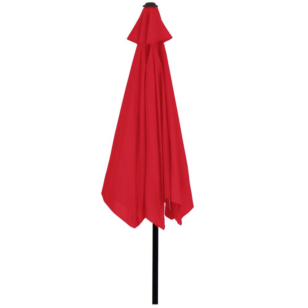 Umbrela terasa gradina, cu manivela si inclinare, diametru 250cm, Rosu