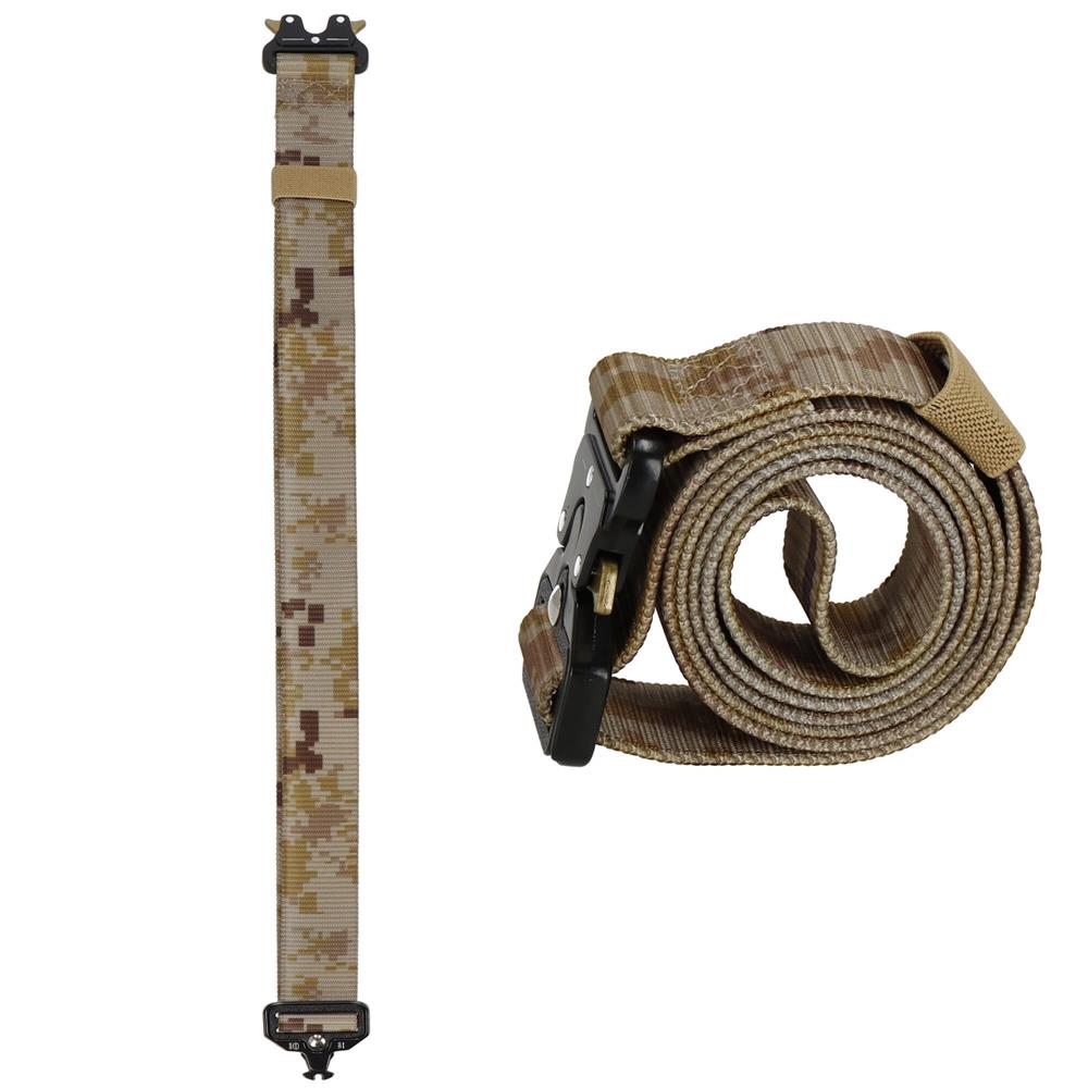 Curea centura Tactical Combat pentru barbati 3.7x125cm, rezistent, verde deschis camuflaj