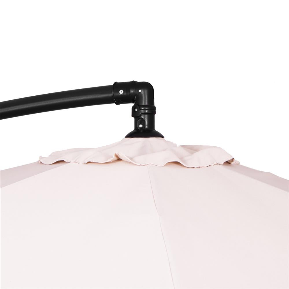 Umbrela de gradina cu brat lateral banana, cu husa, 300cm, bej