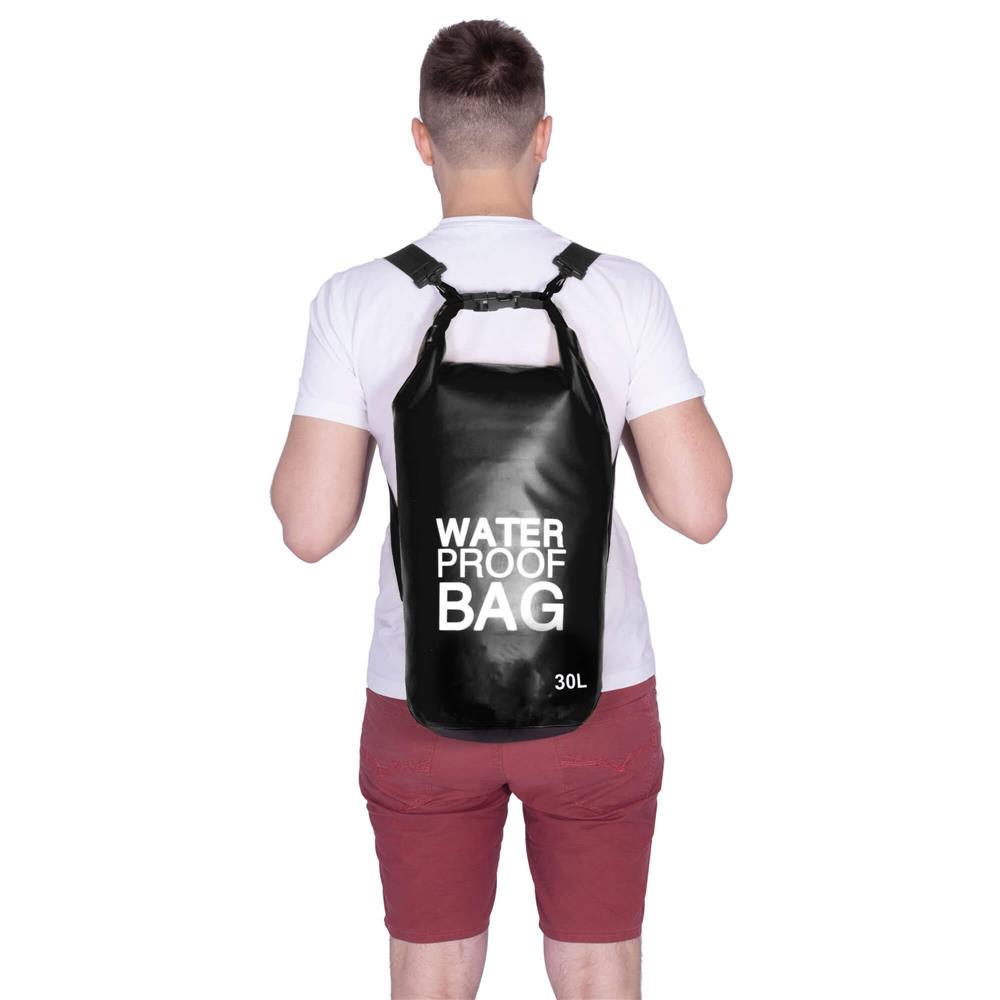 Geanta de plaja sau navigatie, impermeabila, 30 litri, negru