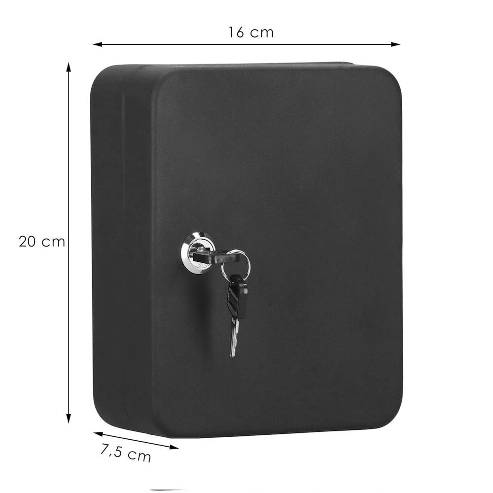Cutie metalica din otel pentru 20 chei, echipata, 20x16x7.5cm, neagra