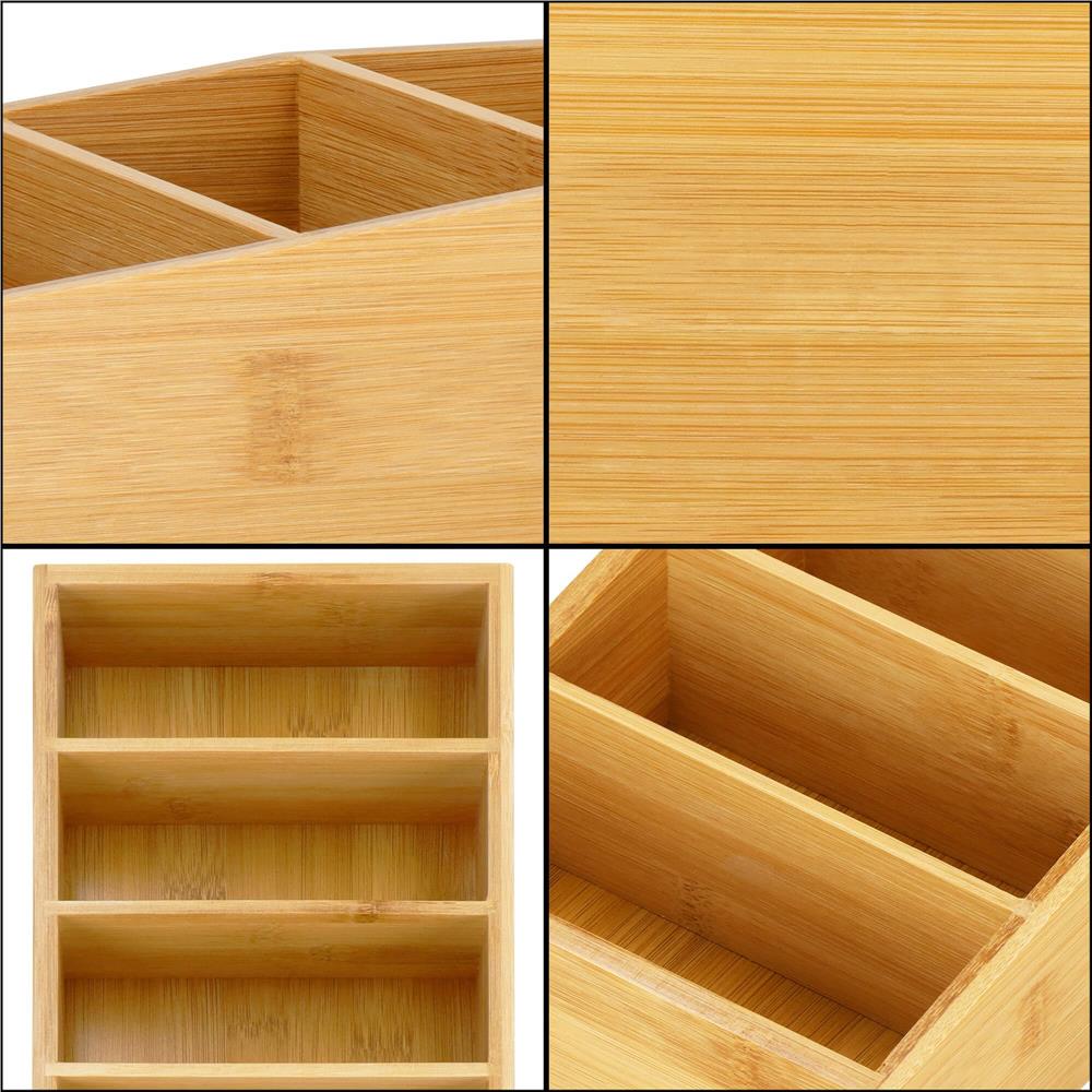 Organizator de bucatarie pentru plicuri de condimente, din bambus, 35x15x7cm, natur