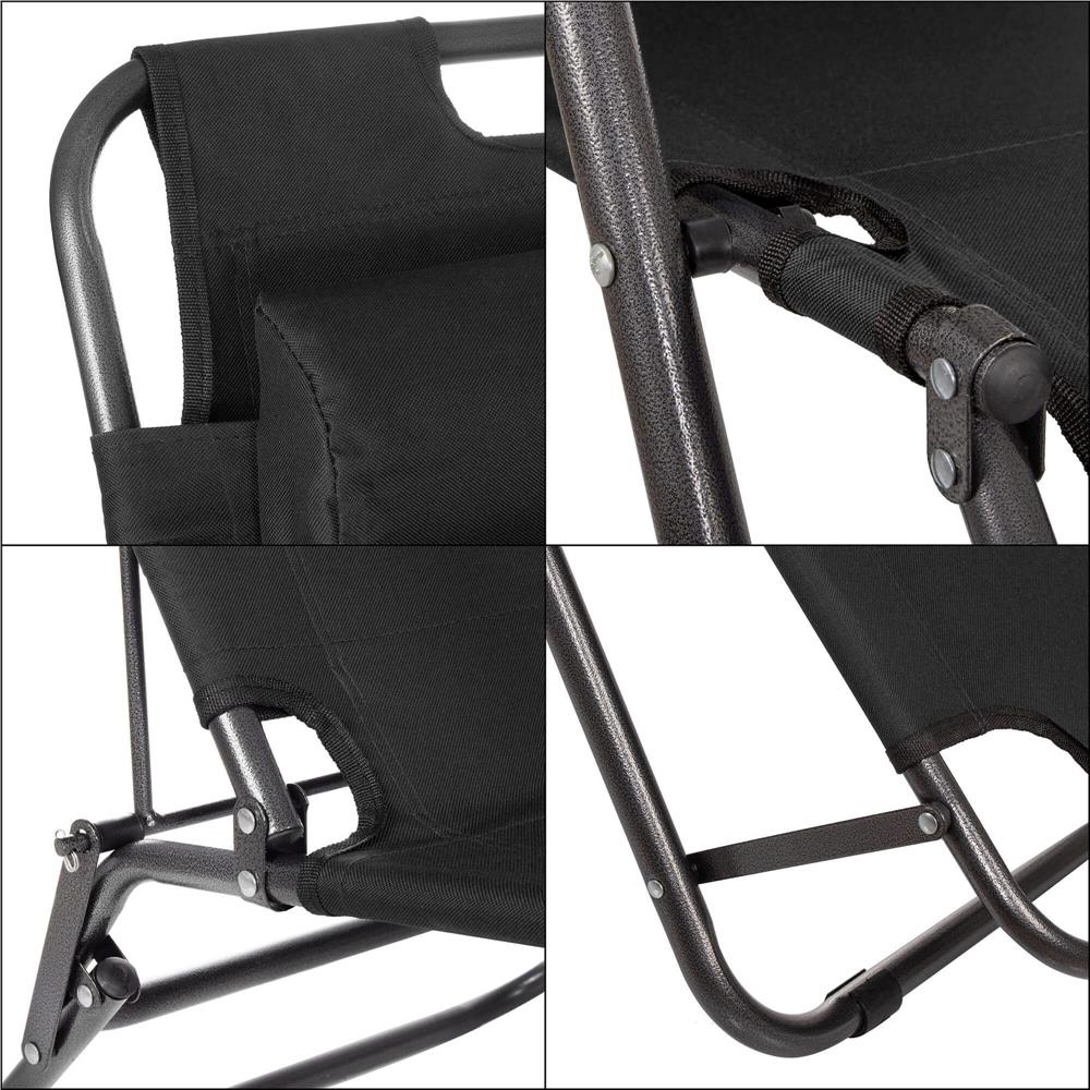 Sezlong pliabil Relax Zero Gravity, 80x60x153cm, negru