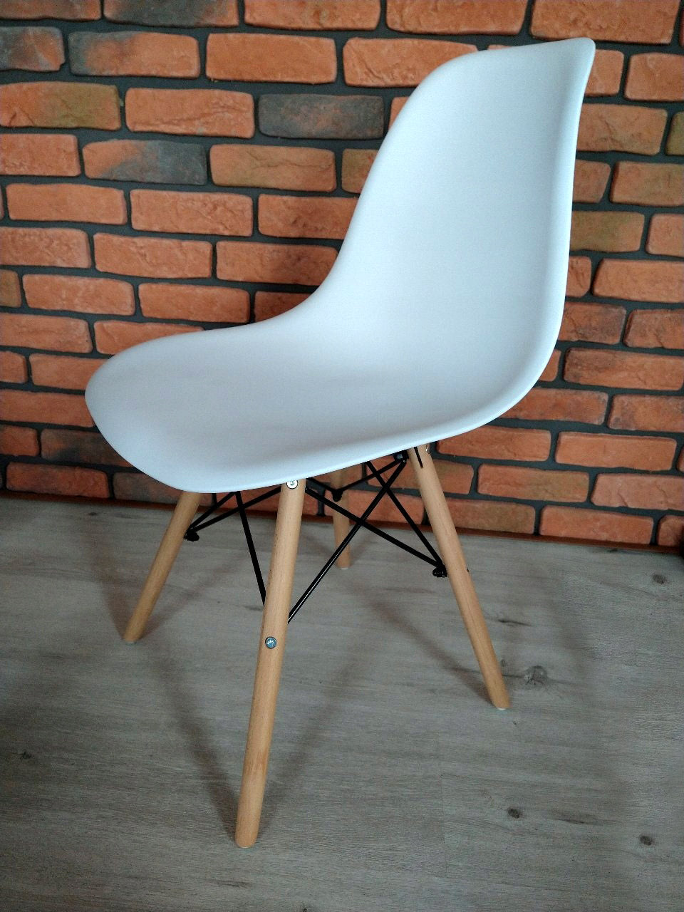 Scaun dining Scandinav pentru bucatarie, 38x42x82cm, alb