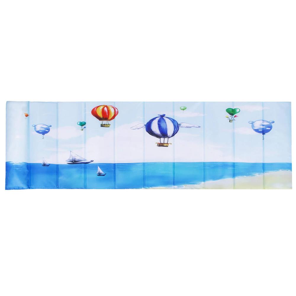 Saltea pentru plaja pliabila, din spuma, ultra-usoara, cu maner de transport, 60x180cm, albastru